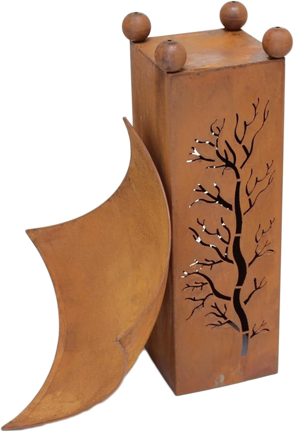 Large Bird Bath 72Cm Wild Birds Feeder Metal Rusty Garden Decor Birdbath Outdoor image number 4