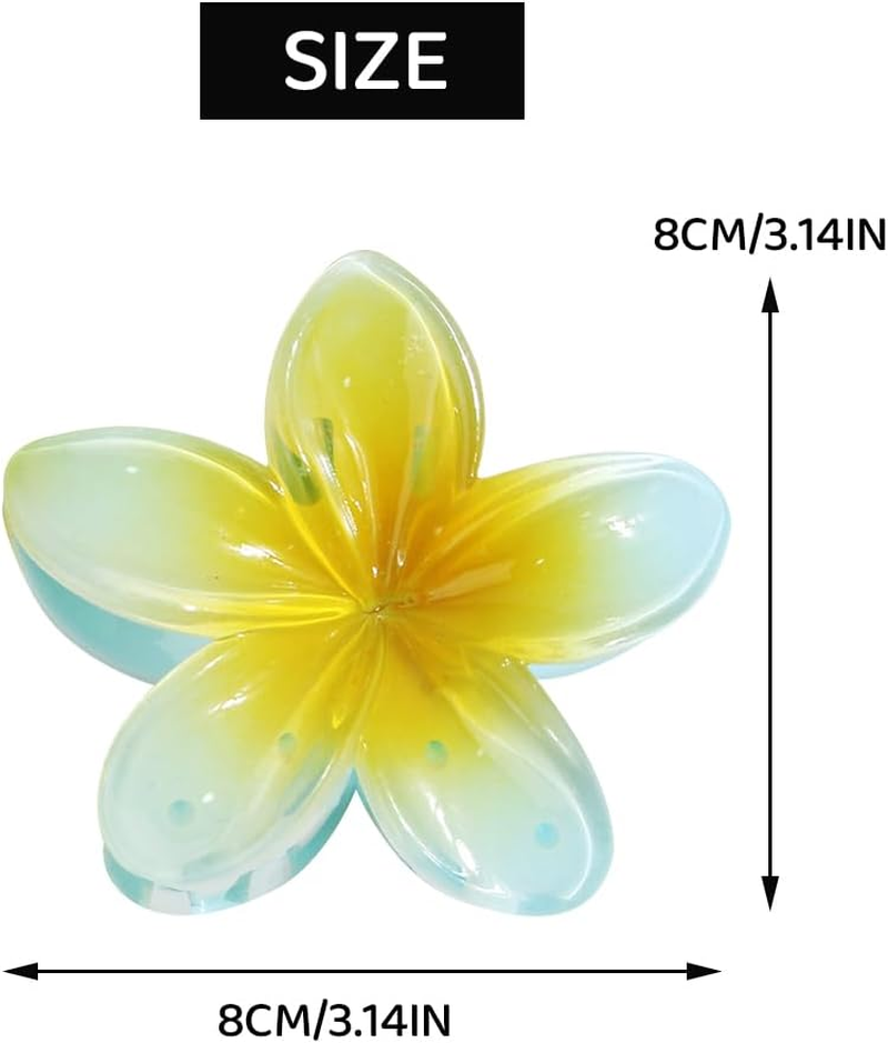 RANJIMA Pack of 8 Flower Hair Clips, Large Claw Hair Clips, Cute Flower-Shaped Hair Styling Accessories, Hawaiian Claw Clips, Flower Hair Accessories for Women, Girls, Mother'S Day Gifts image number 1