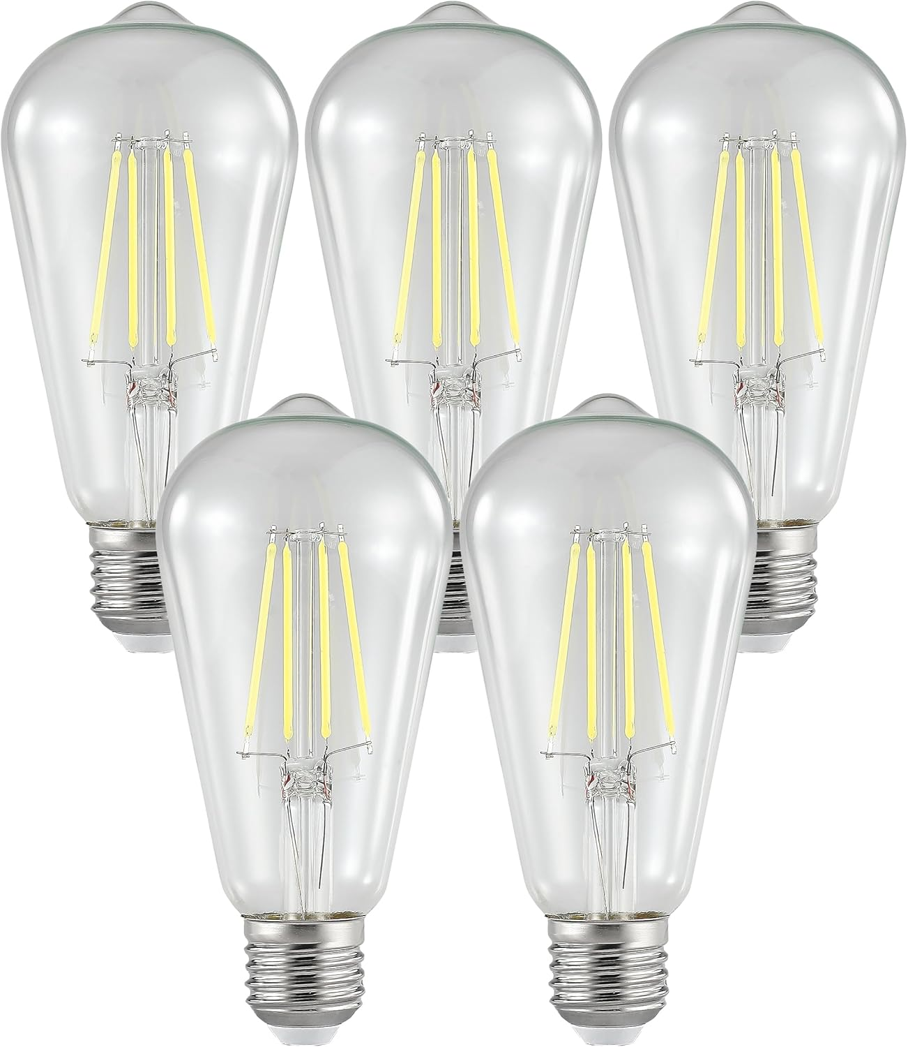 Modura ST64 Vintage Edison Style Filament LED Light Globe Edison Bulb E27 Base 8W 6000K Daylight Non-Dimmable SAA (4) image number 2