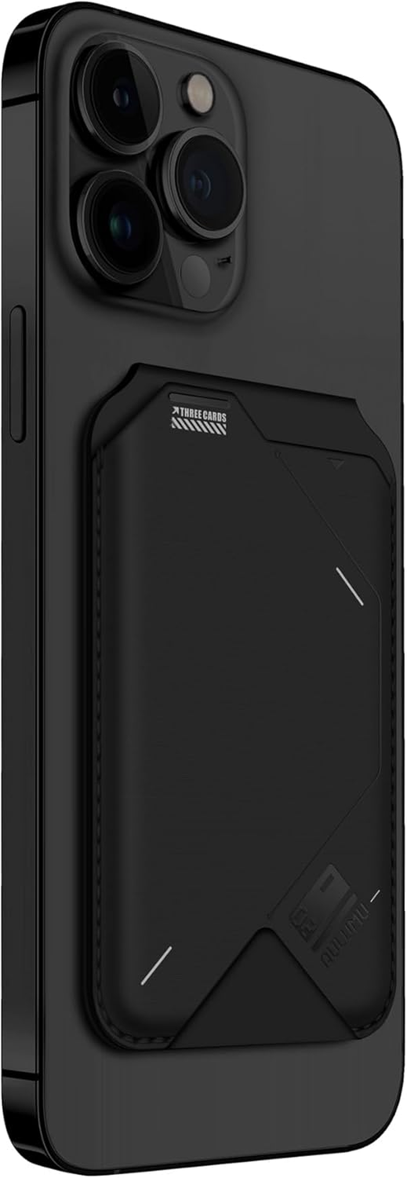 Aulumu G02 [2-In-1] Magnetic Wallet & Adjustable Stand, Card Holder Compatible with Magsafe, Open ID Window, Magnetic Phone Wallet Stick on for Iphone 16/15/14/13/12 Series, Black image number 5