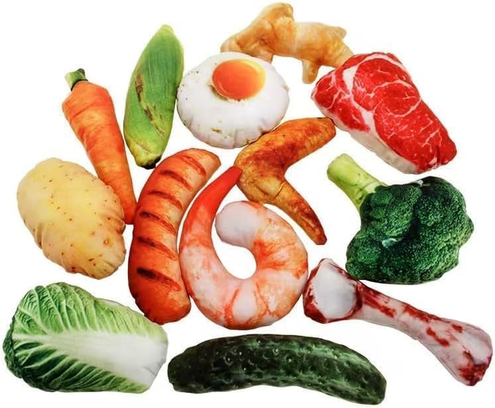 Clockjuan 2Pcs Realistic Food Steak Plush Dog Squeaky Toy, Soft Food Shape Pet Chew Toy for Small Medium Dogs and Non-Aggressive Chewers, Puppy Teeth Clean Chew Toys image number 3