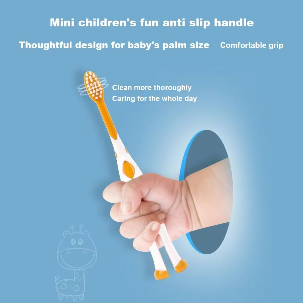 8 Packs Kids Toothbrushes with Fun Timer,Child Sized Brush Heads (3-10 Year Old) Kid Toothbrush with Easy Storage,Bpa Free,Extra Soft Lovely Little Deer Toothbrush image number 3