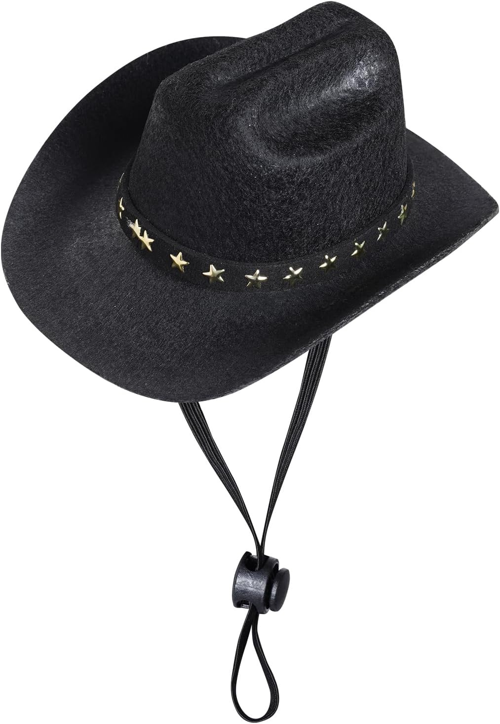 Choyaxo Pet Cowboy Costume Cosplay Cap Halloween Costumes for Dogs Cat Pet Party Decoration Mini Cowboy Hat (Black, Small)