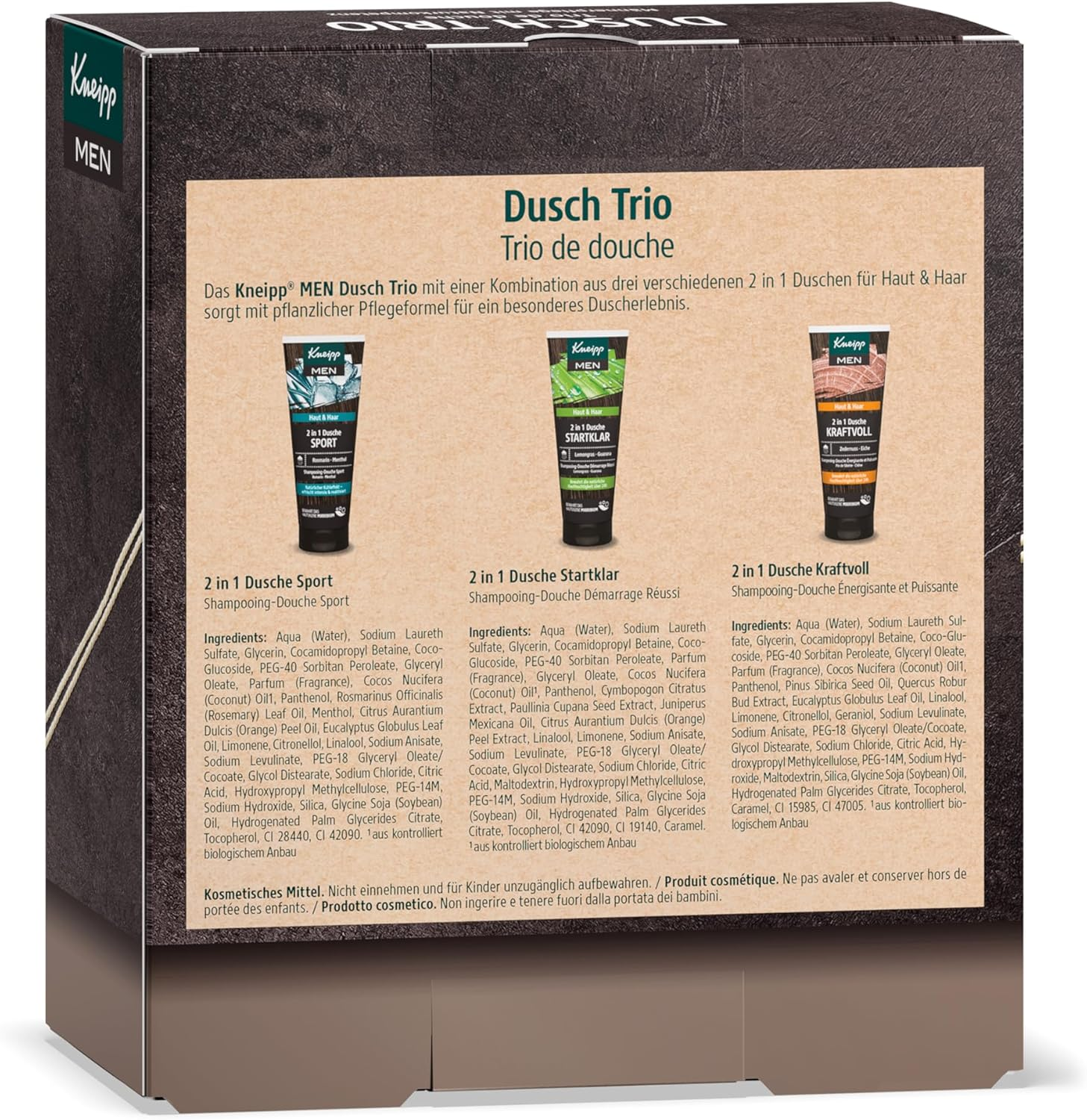 Kneipp Men'S Gift Set Shower Trio &ndash; Selected 2 in 1 Showers Bestseller: Cool Freshness, Ready to Go & Powerful &ndash; Ideal Gift for the Well-Groomed Man image number 4