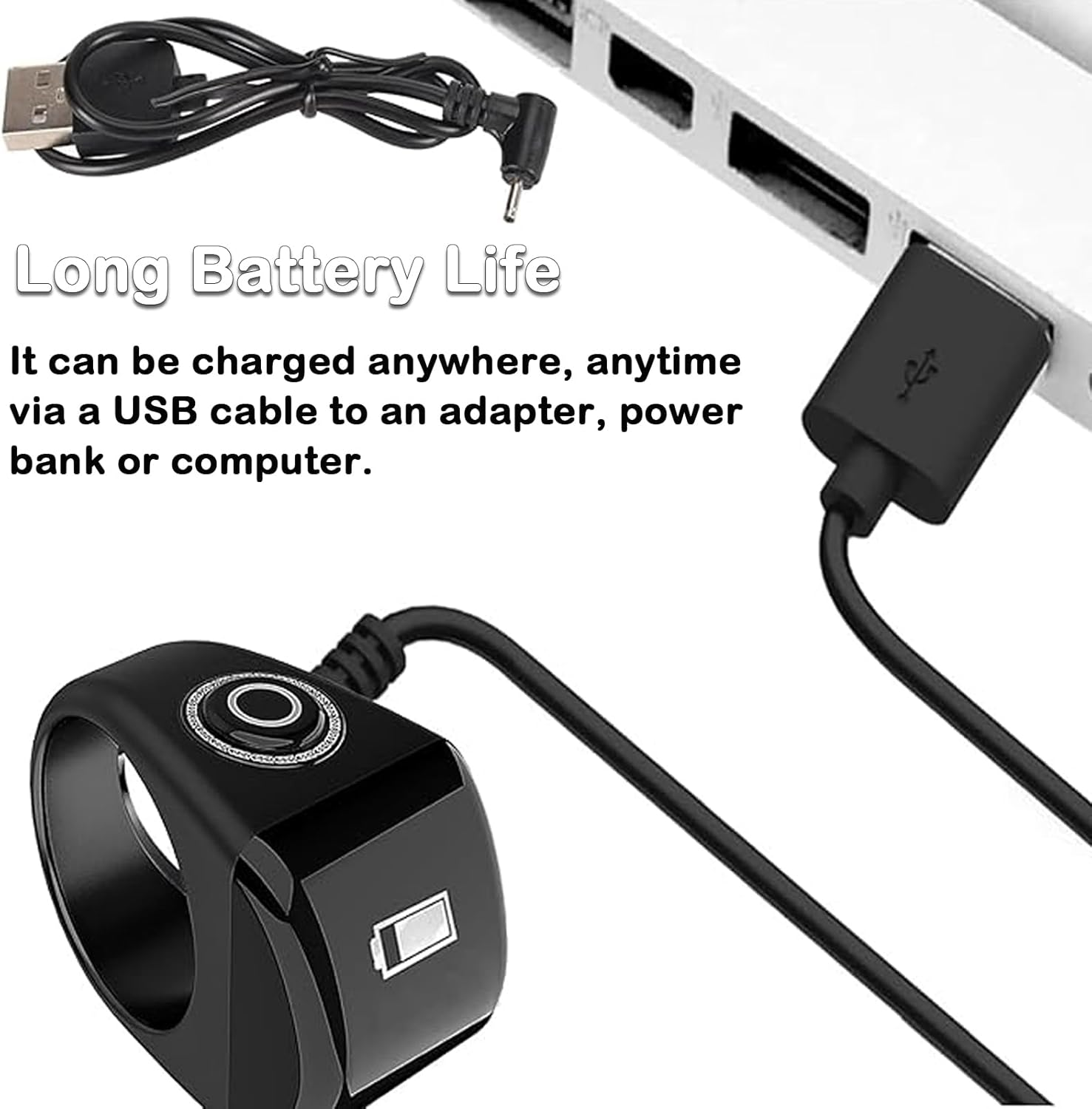 YUENTOEN Smart Ring Counter, Tasbih Counter Smart Ring, Digital Electronic Smart Tally Counter, APP Support, Prayer Reminders, Easy Count(Black, 20Mm) image number 6