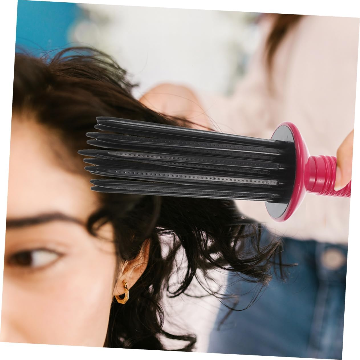 NIYANGLE 2Pcs Curling Comb for Curly Hair Professional Air Brush for Fluffy Shaping and Styling Portable Hair Roll Comb for Travel Multifunctional Design for Versatile Styling Needs image number 5