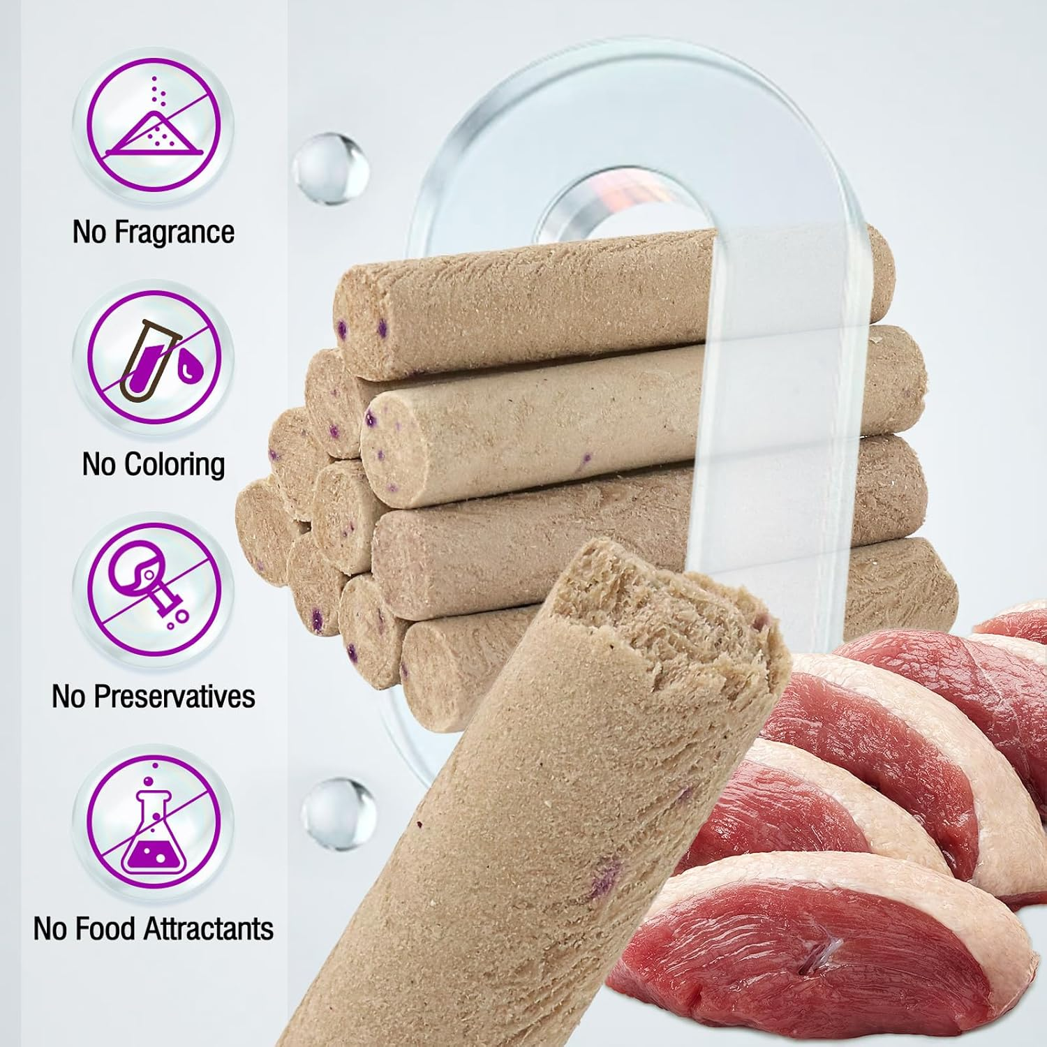 Freeze Dried Duck Stick Cat Treats, High Protein Healthy Treats for Cats & Dogs, Natural Teeth Cleaning Snacks, Gluten& Grain Free image number 6