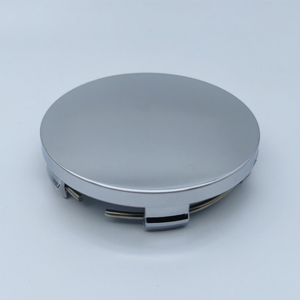 4 PCS Car Wheel Hub Center Cap, 60Mm OD 58Mm ID,ABS Rust-Proof Durable Snap-In Anti-Falling Fastening Installation Accessories, Wheel Hub Modification Decoration,Universal for Cars (Silver)