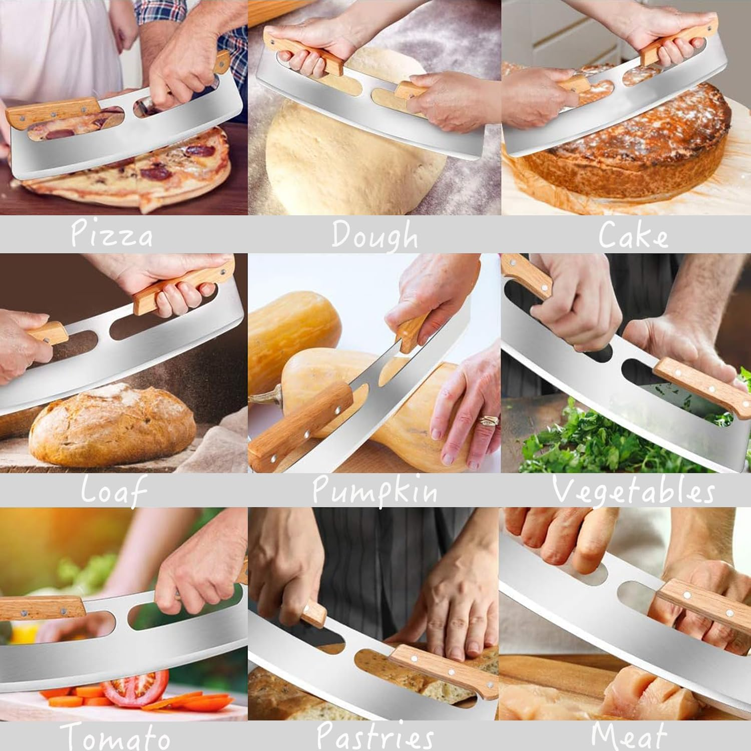 14 Inch Stainless Steel Pizza Cutter, Sharp, Rust-Resistant Blade with Ergonomic Handle & Protective Cover &ndash; Effortless, Hygienic Cutting for Pizzas, Cakes & More image number 2