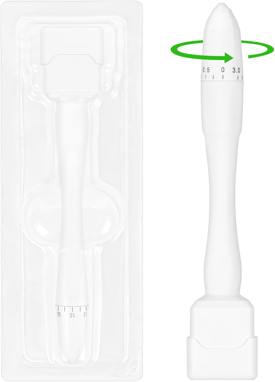 LOPHE Derma Roller, 0.25Mm Microneedle Derma Roller for Men and Women, Professional Microneedling Derma Needling, Micro Needle Roller Facial Wrinkles Hair Loss Stretch Marks Hair Regrowth