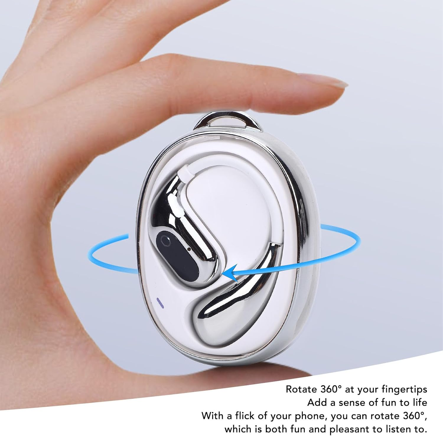 Jectse Translation Earbuds Supporting 144 Languages Real Time Translation for Travel Business, Hifi Stereo Sound Earphones (White Silver) image number 5