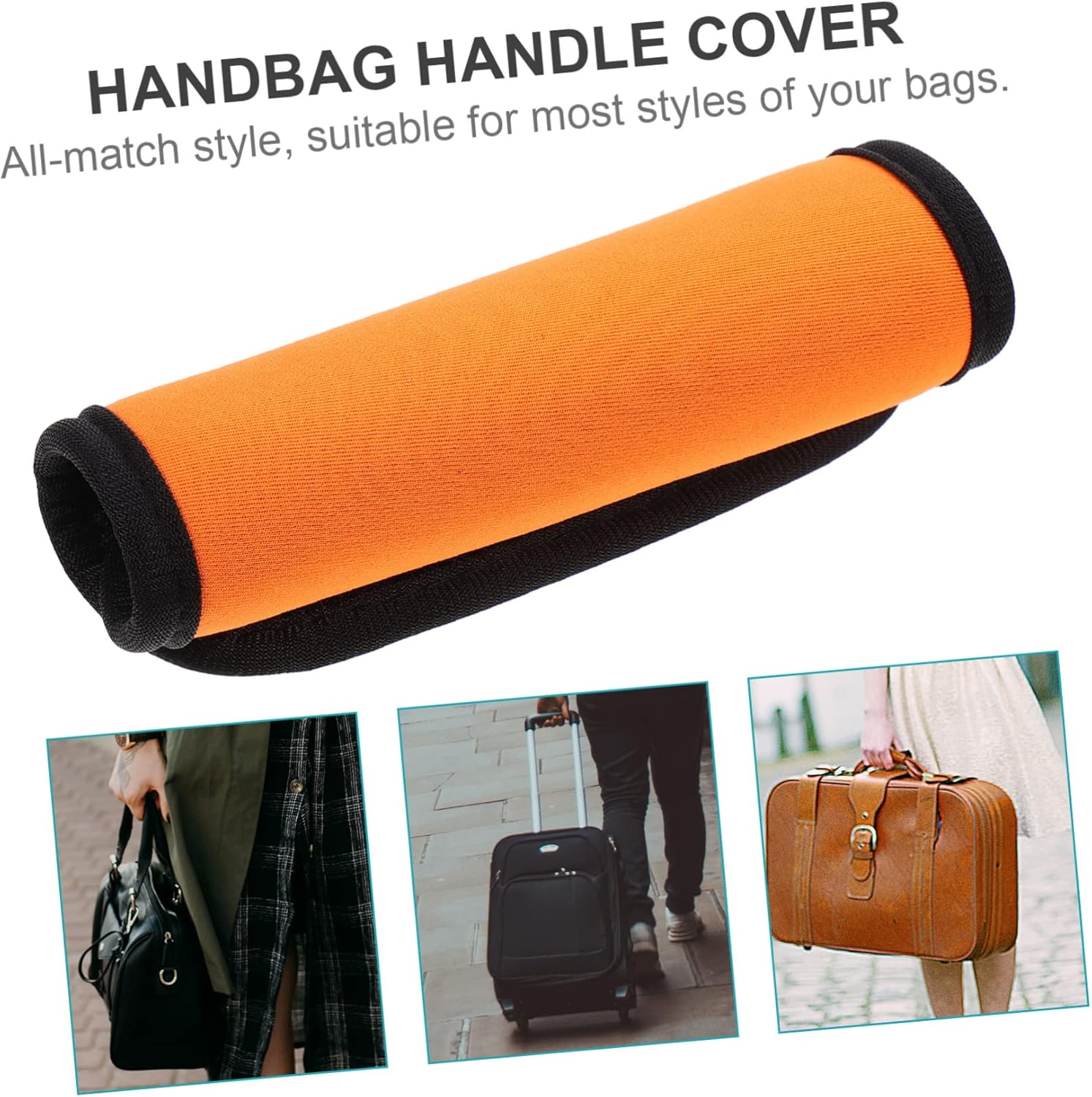 TOGEVAL Suitcase Handle Wraps Luggage Handle Covers Hand Protectors Decorative Saddles for Luggage image number 3