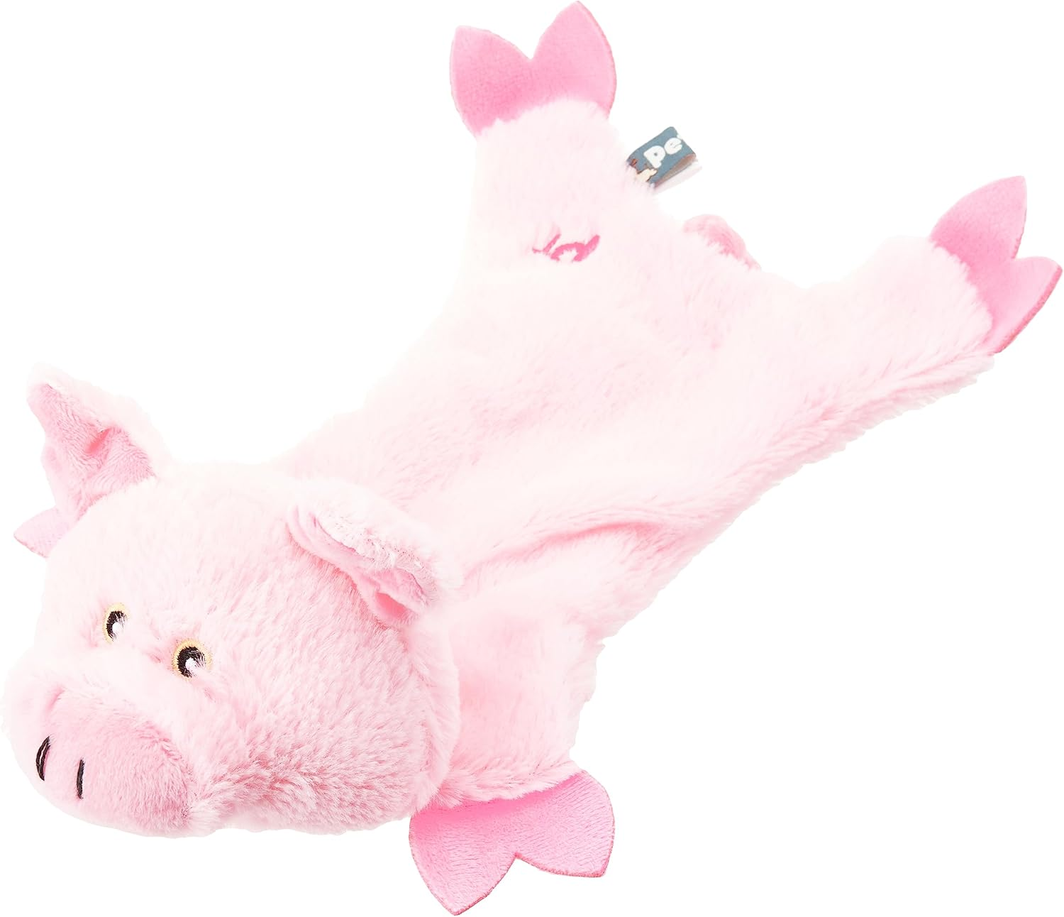 Petface Farmyard Buddies Crinkle Flat Cow Squeak Dog Toy image number 2