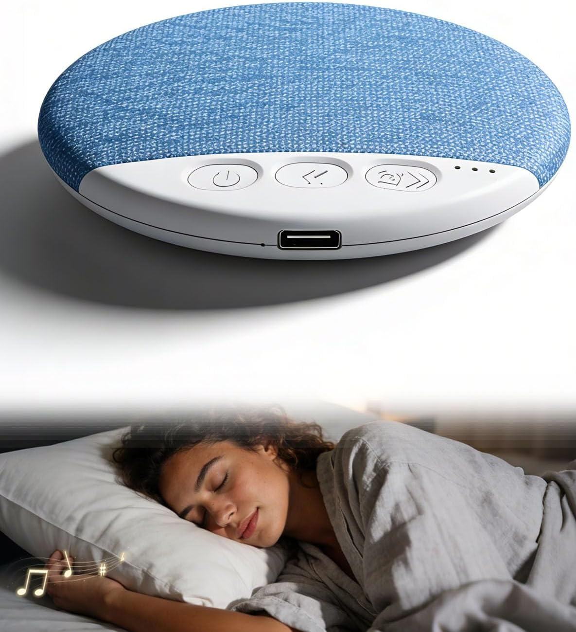 Pillow Speaker for Sleeping, Private Listening under Your Pillow, Pillows Speaker Bluetooth with White Noise, Sleep Sound Machine,Scheduled Shutdown,Bluetooth 5.4,Long Battery Life,12Mm Design (2PCS)