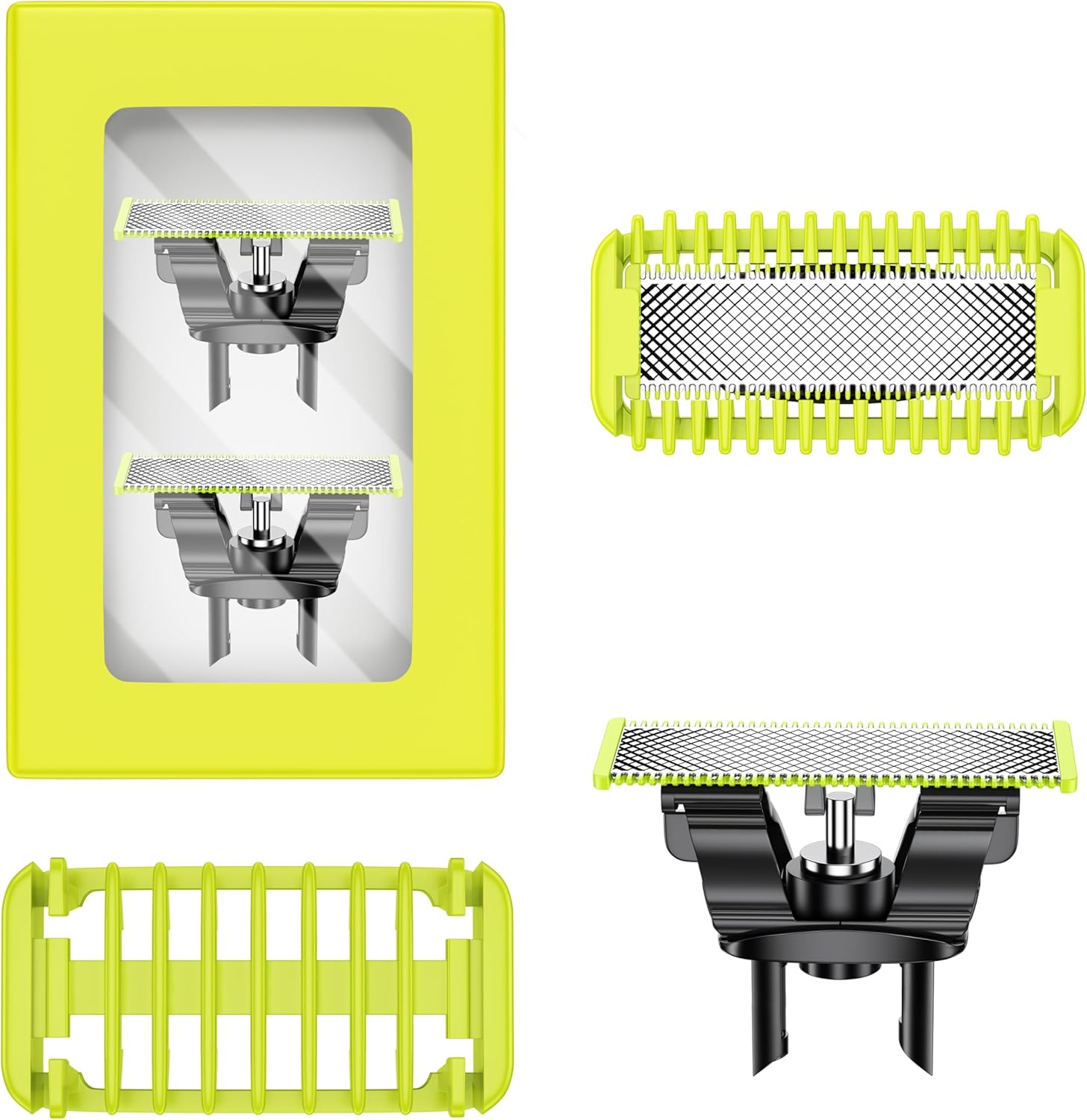 Replacement Blades for Philips,Oneblade Stainless Steel Original Replacement Blades for Philips - 2X Blades, 1X Body Ki,Compatible with All Oneblade Electric Razors (Model QP620/QP250/50) image number 2