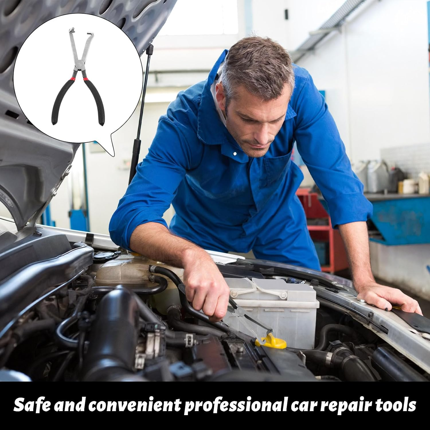 Ruinous Electrical Disconnect Pliers, Automotive Tool, Carbon Steel, 20Cm, Perfect for Hard-To-Reach Areas image number 4