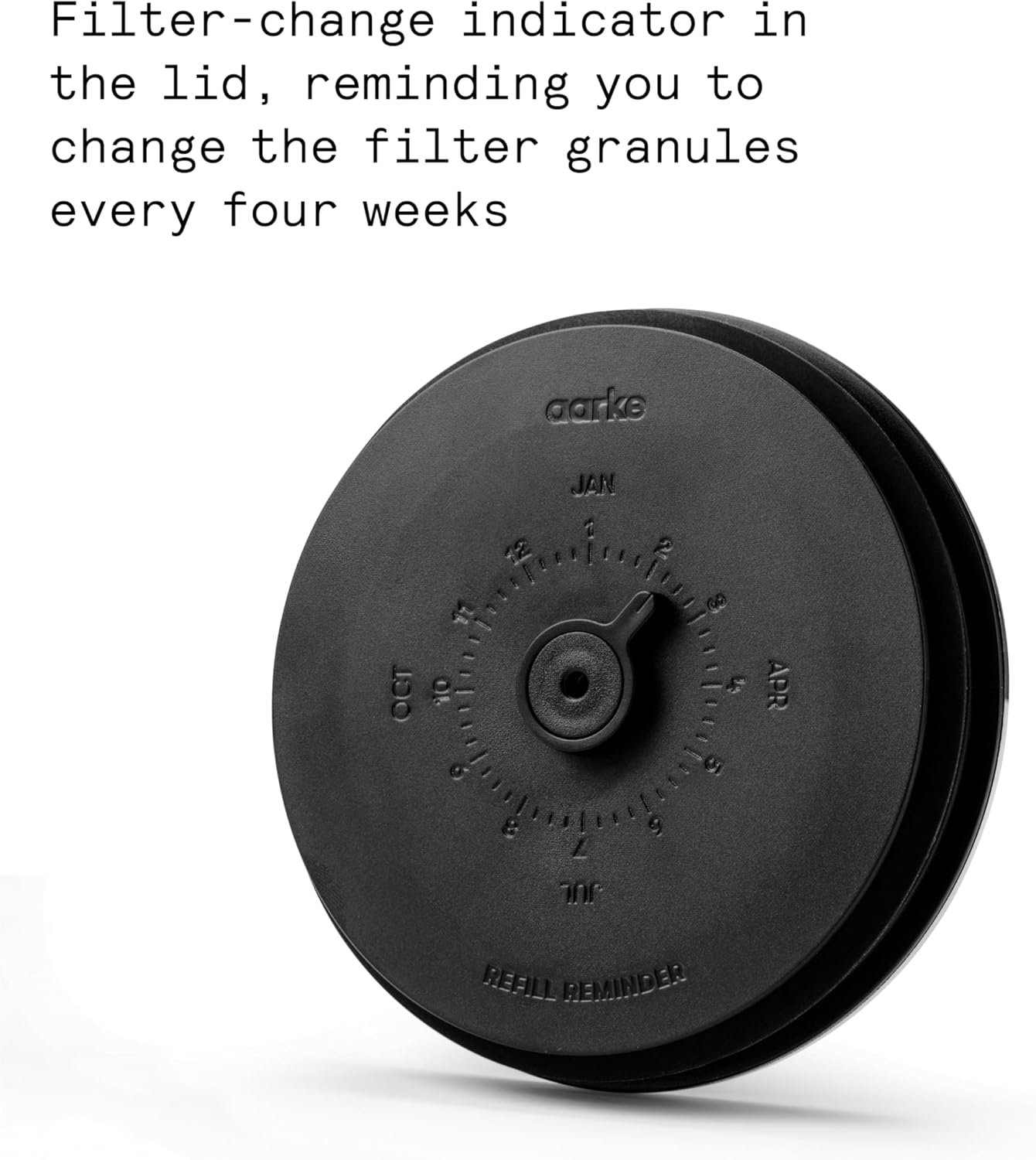 Aarke Purifier Large, Water Filter Jug in Glass and Stainless Steel, 2.8L / 12 Cups, Includes Aarke Pure Filter Refill Bag image number 5