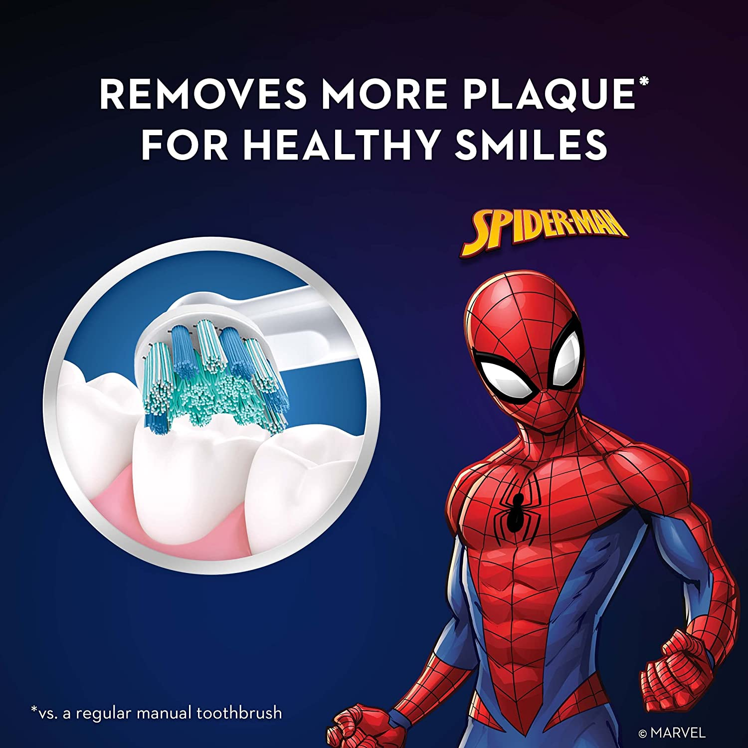Oral-B Vitality Kids Clean Spiderman Electric Toothbrush image number 3