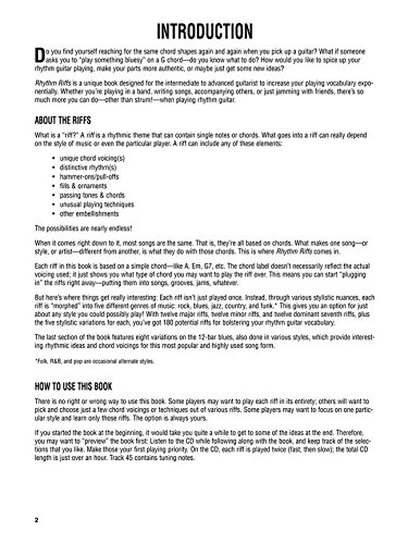 Hal Leonard Rhythm Riffs Guitar Method Book with Online Audio