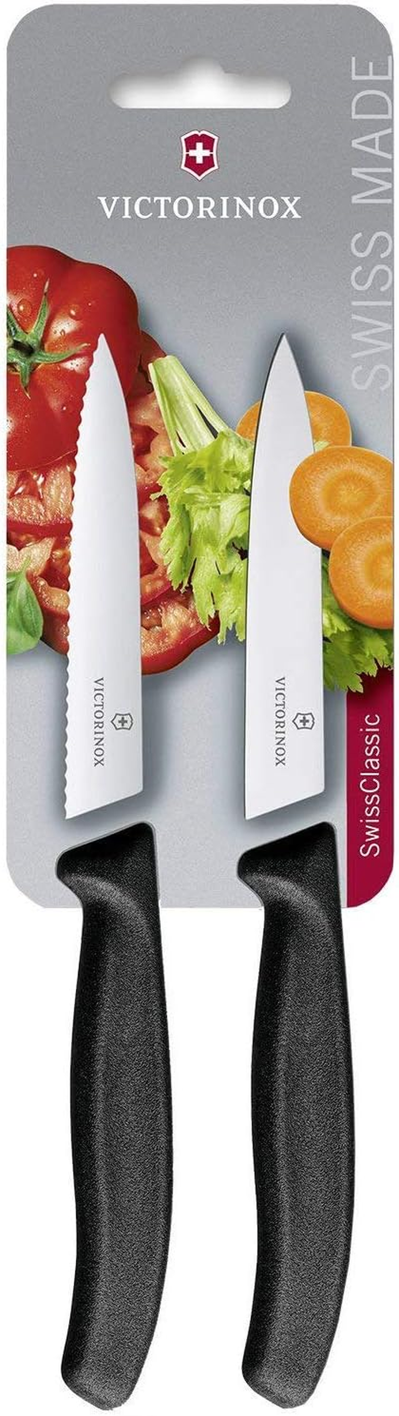 Victorinox Swiss Classic Straight and Wavy Edge Paring Knife Set, Black, 6.7793.B image number 5