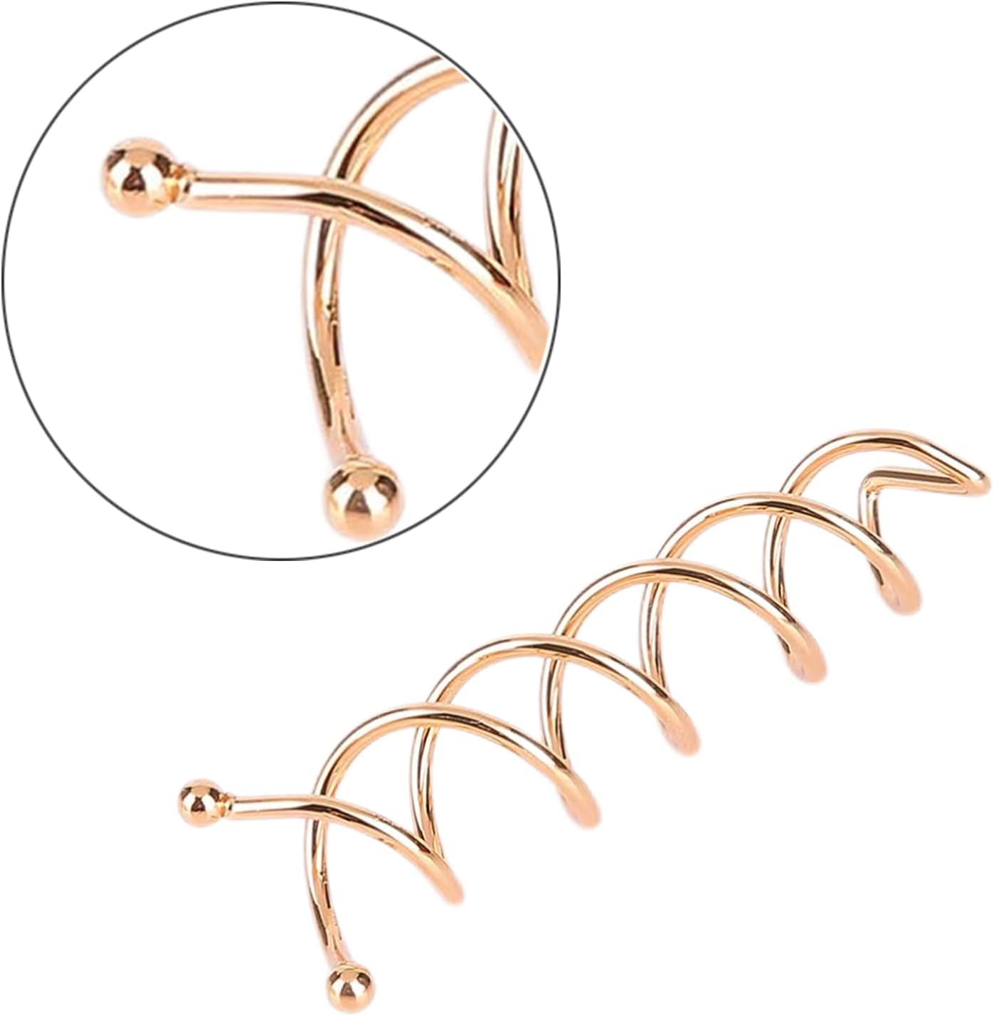Pack of 20 Spiral Hair Clips, Spiral Hair Pins, Metal Buns Hair Pins, Spiral Clip for Hair Styling, Spiral Shaped Hair Accessories for Girls and Women (10 Black and 10 Rose Gold) image number 1
