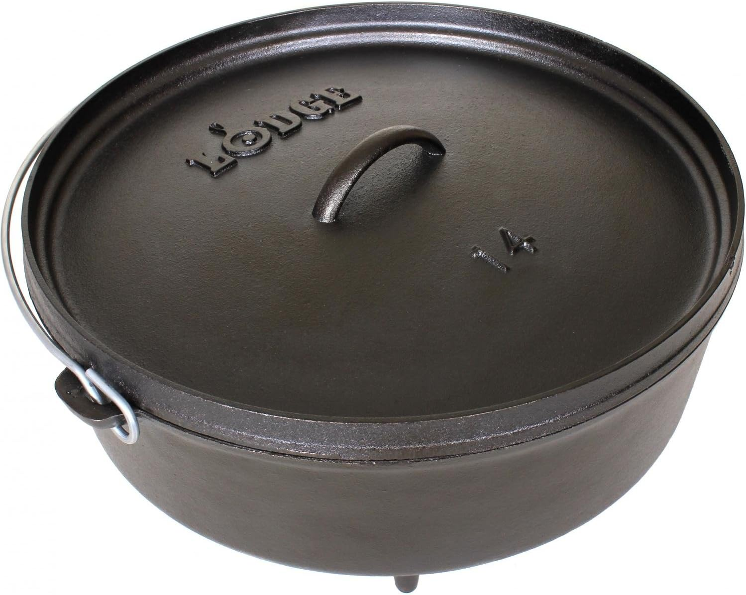 Lodge 6 Quart Pre-Seasoned Cast Iron Camp Dutch Oven with Lid - Dual Handles - Use in the Oven, on the Stove, on the Grill or over the Campfire - Black image number 5