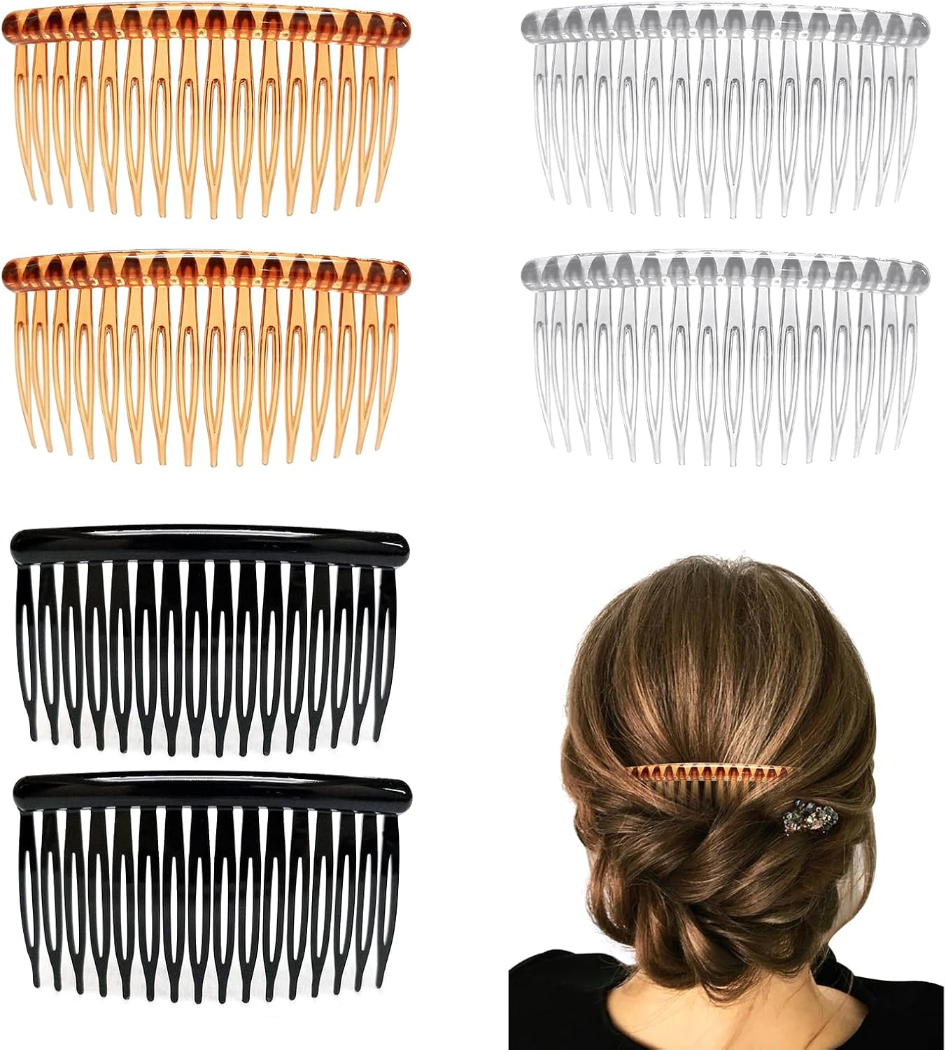 HUTRADE 6-Piece Set French Twist Hair Pin, Premium Hair Comb for Inserting & Stylish Zigzag Headband Style - High-Quality Hair Fork for DIY Hair Styling image number 3