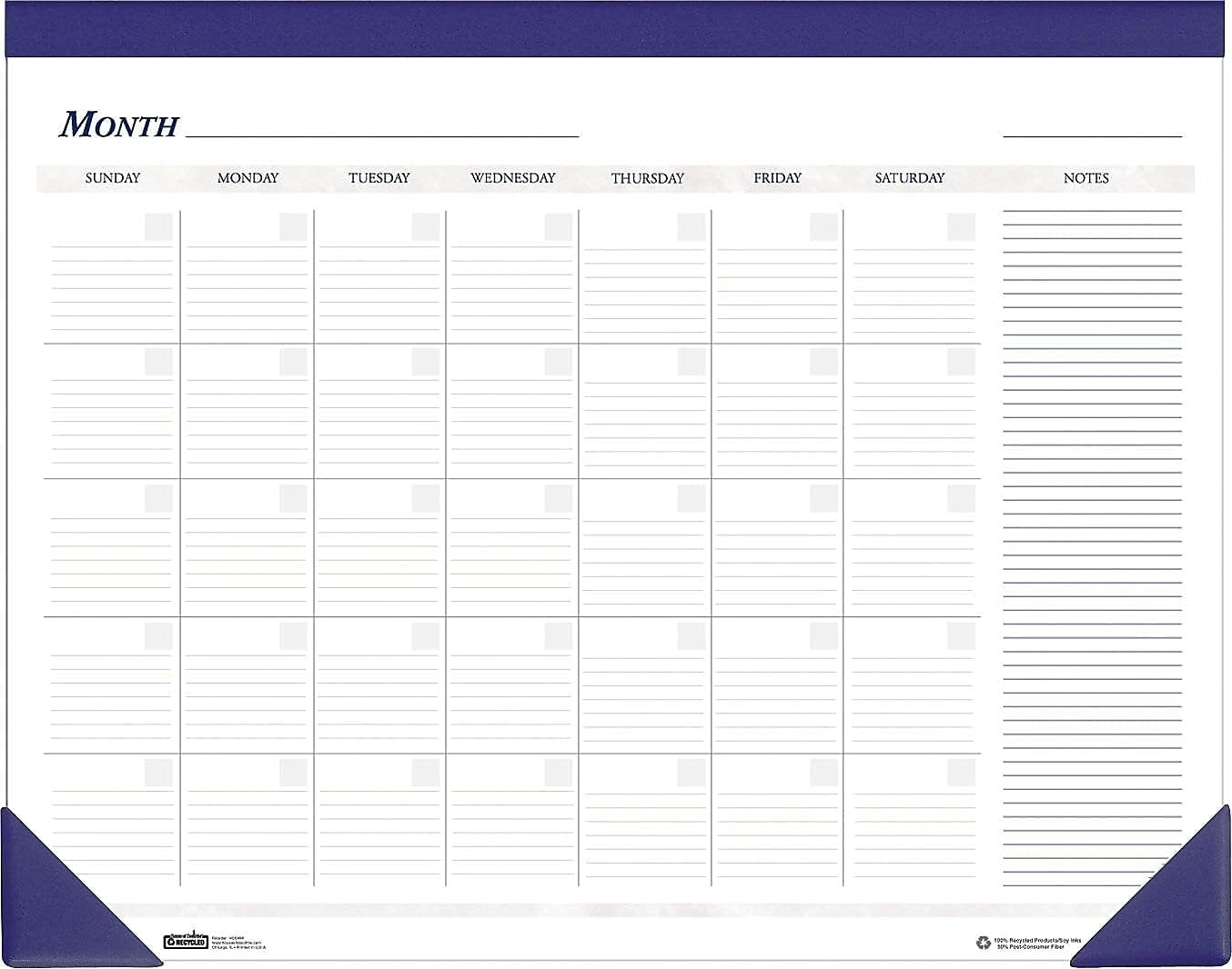 House of Doolittle Non-Dated Desk Pad Calendar, Blue, 22 X 17 Inch (HOD464)