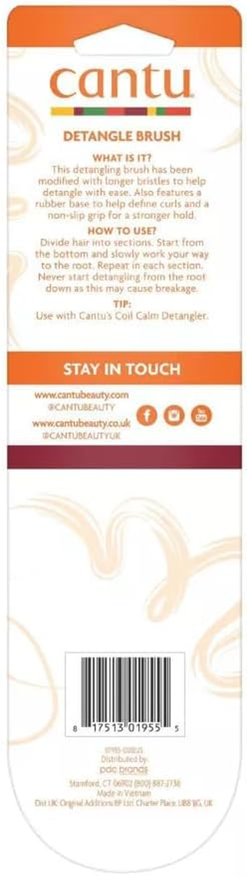 Cantu Basic Detangler Hair Brush image number 5