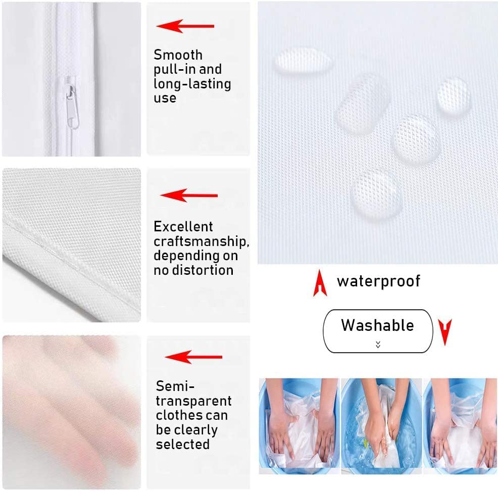 Shoulder Covers Plastic Hanger Covers for Clothes (Set of 12) Closet Clothes Protectors Breathable Clear Jacket Cover with 2" Gusset for Suit, Coat, Jackets, Blouses, Dress - 24'' X12" X2''/12 Pack image number 4