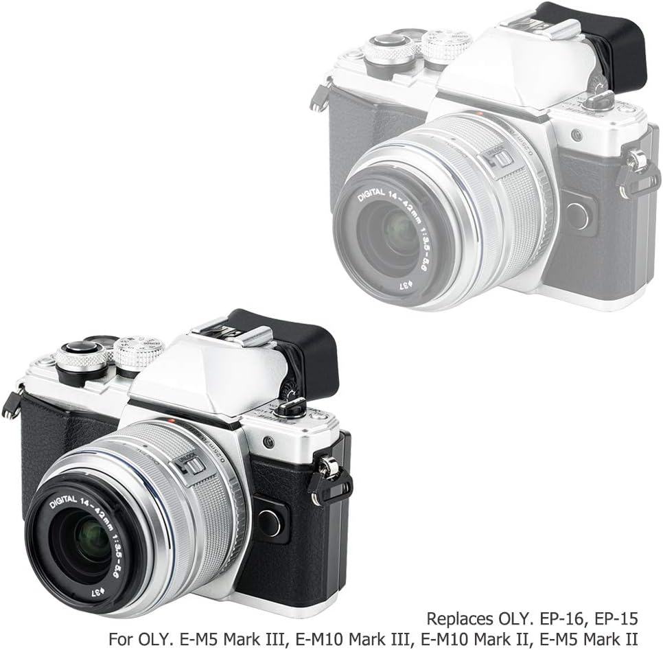 Soft Silicon Eyecup Eyepiece Eyeshade for Olympus OM-5 OM-D E-M10 Mark IV III II & E-M5 Mark III II Camera Viewfinder Replaces Olympus EP-16 EP-15 Eye Cup