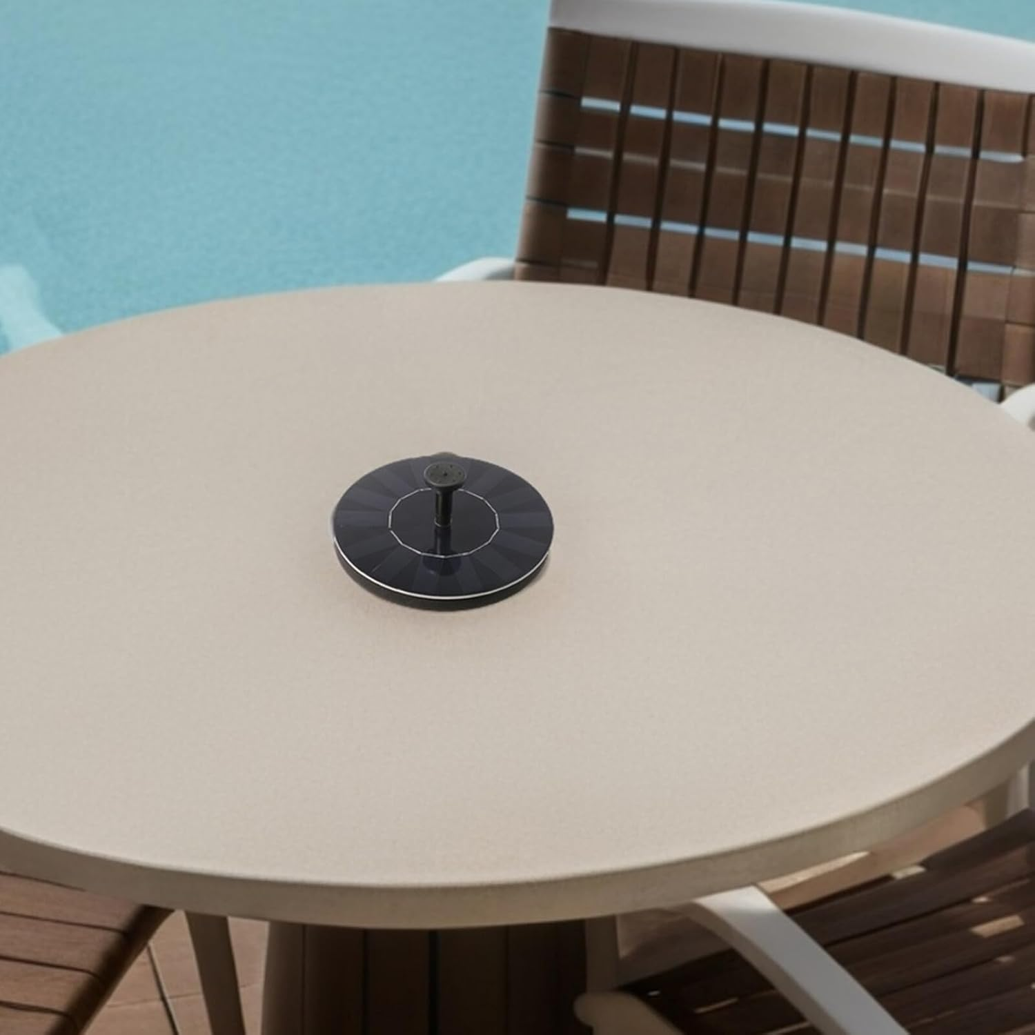 Abaodam Solar Powered Floating Fountain Pump Compact Outdoor Water Feature for Birdbaths Gardens Pools Quiet Solar Fountain for Landscape Decor