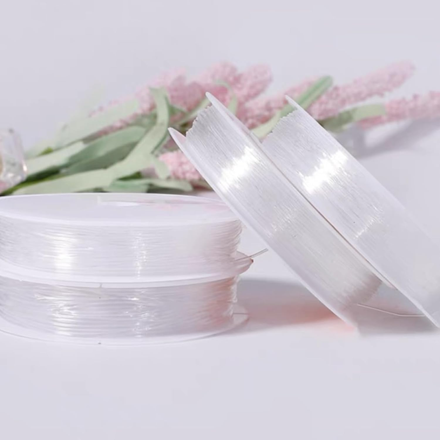 1 Roll 0.4Mm Bracelet Thread Bead Threading Rope Transparent Crystal Elastic Thread Bead Threading (0.4MM,24M) image number 5