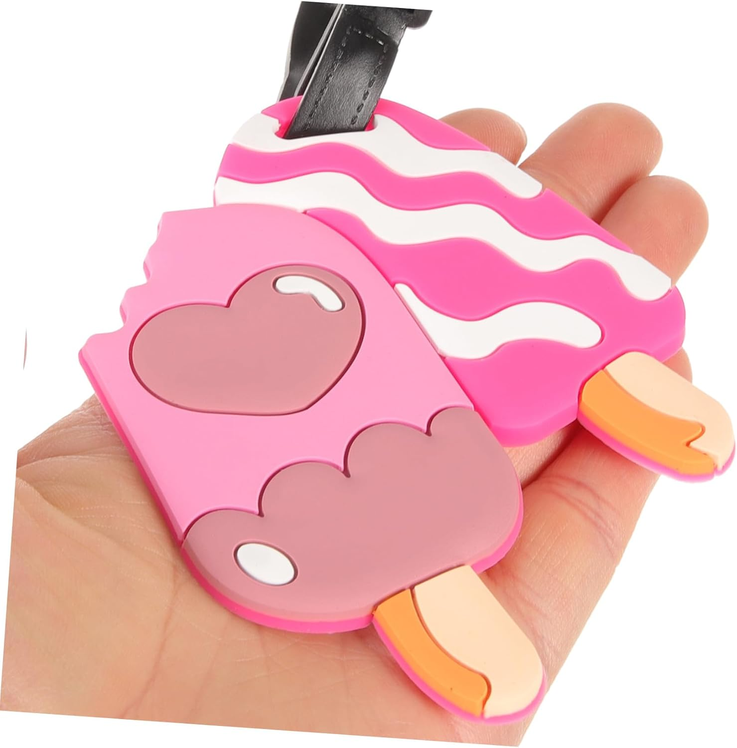 Didiseaon Cute Luggage Tags Funny Cartoon Soft Plastic Luggage Labels for Women Travel Suitcases with Id Strap image number 2