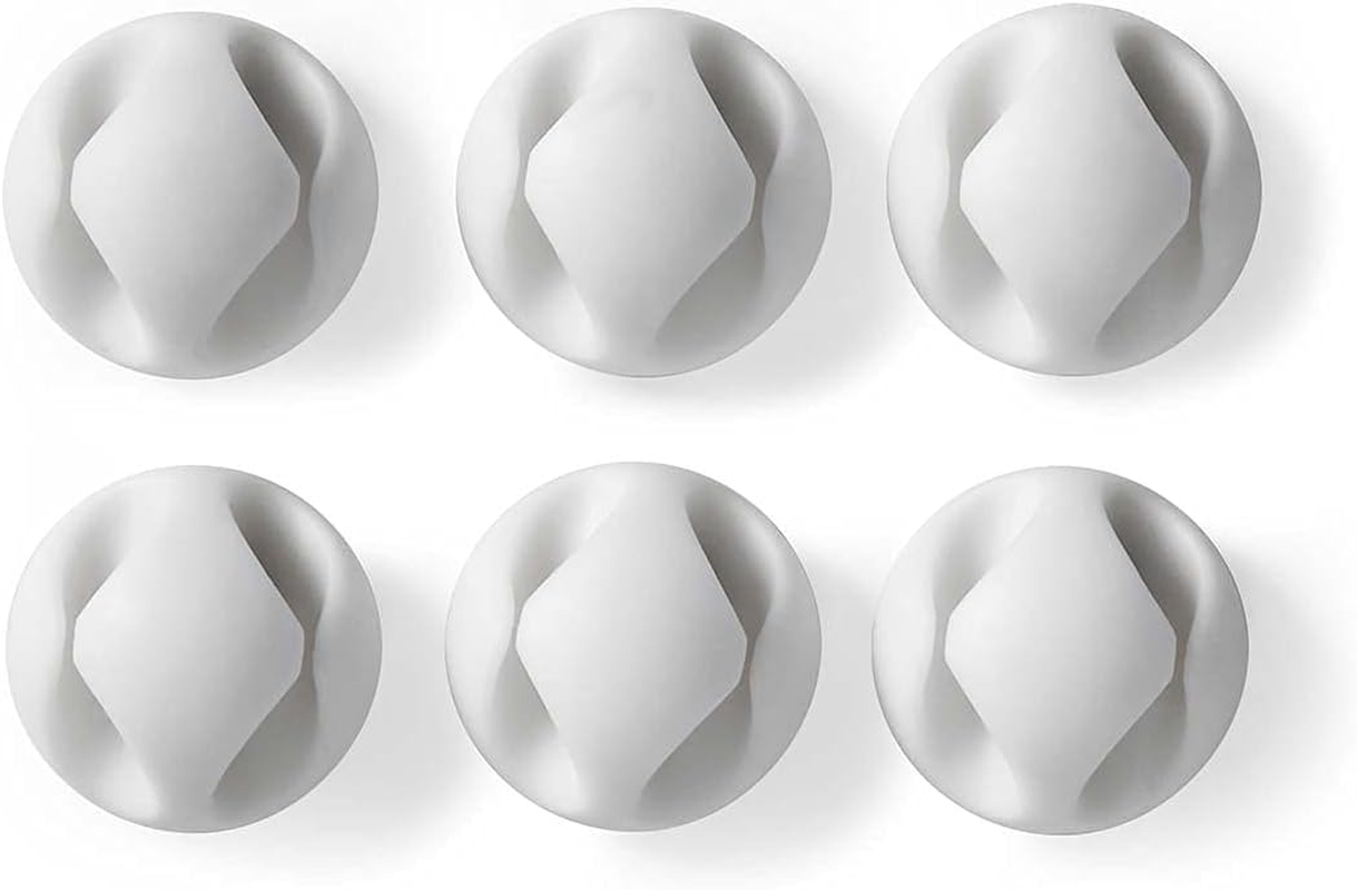 Cable Clips 6 Pack, Self Adhesive Cord Holder for Desk, Home, Office, Car Wire Organizer for Cable Management, Tidy USB Cables, Power Wires, Charging Cords, Audio Cables (White) image number 2