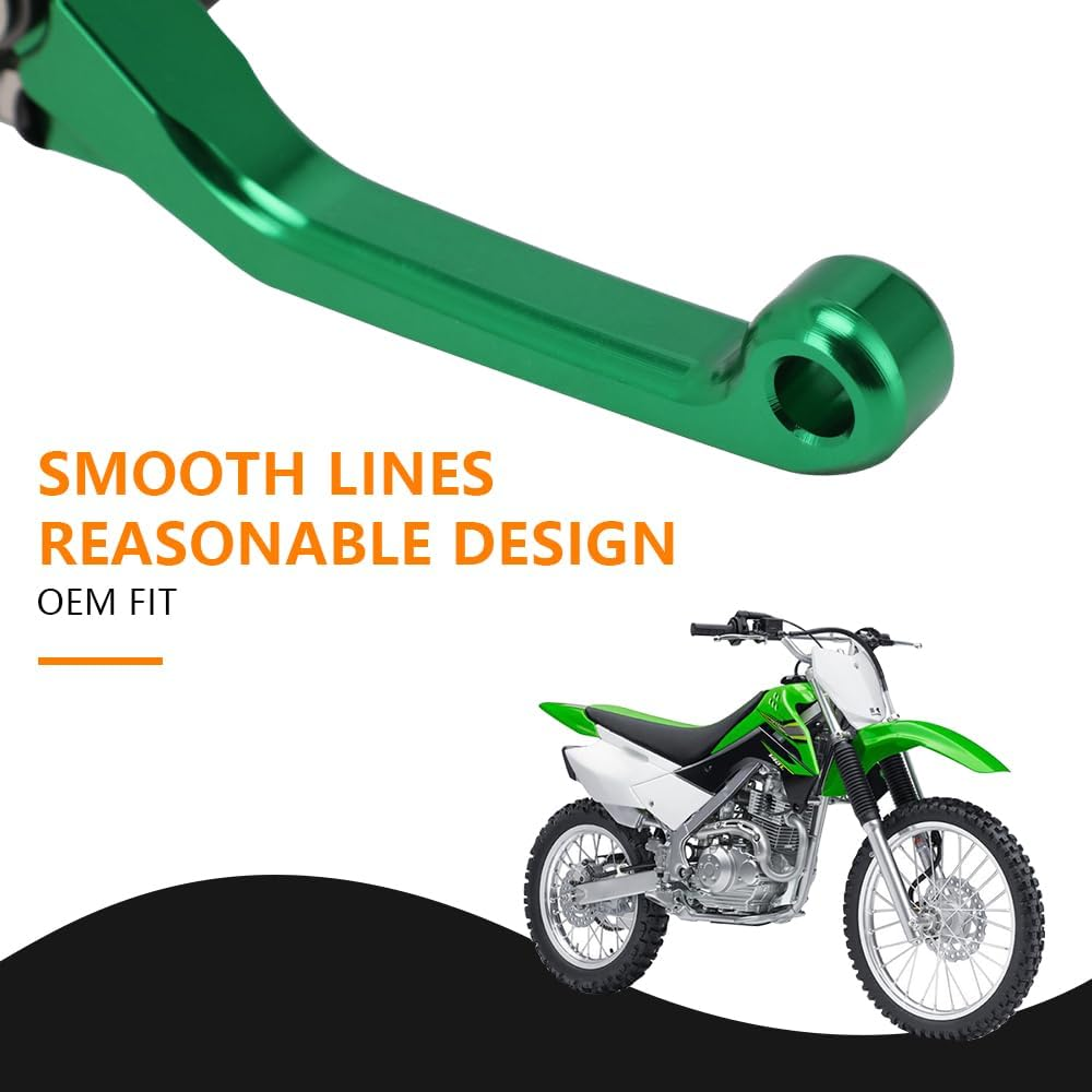 JFG RACING Motorcycle Brake Lever Folding Levers CNC for KLX 110 KLX110 KLX110L 2010-2023 Green