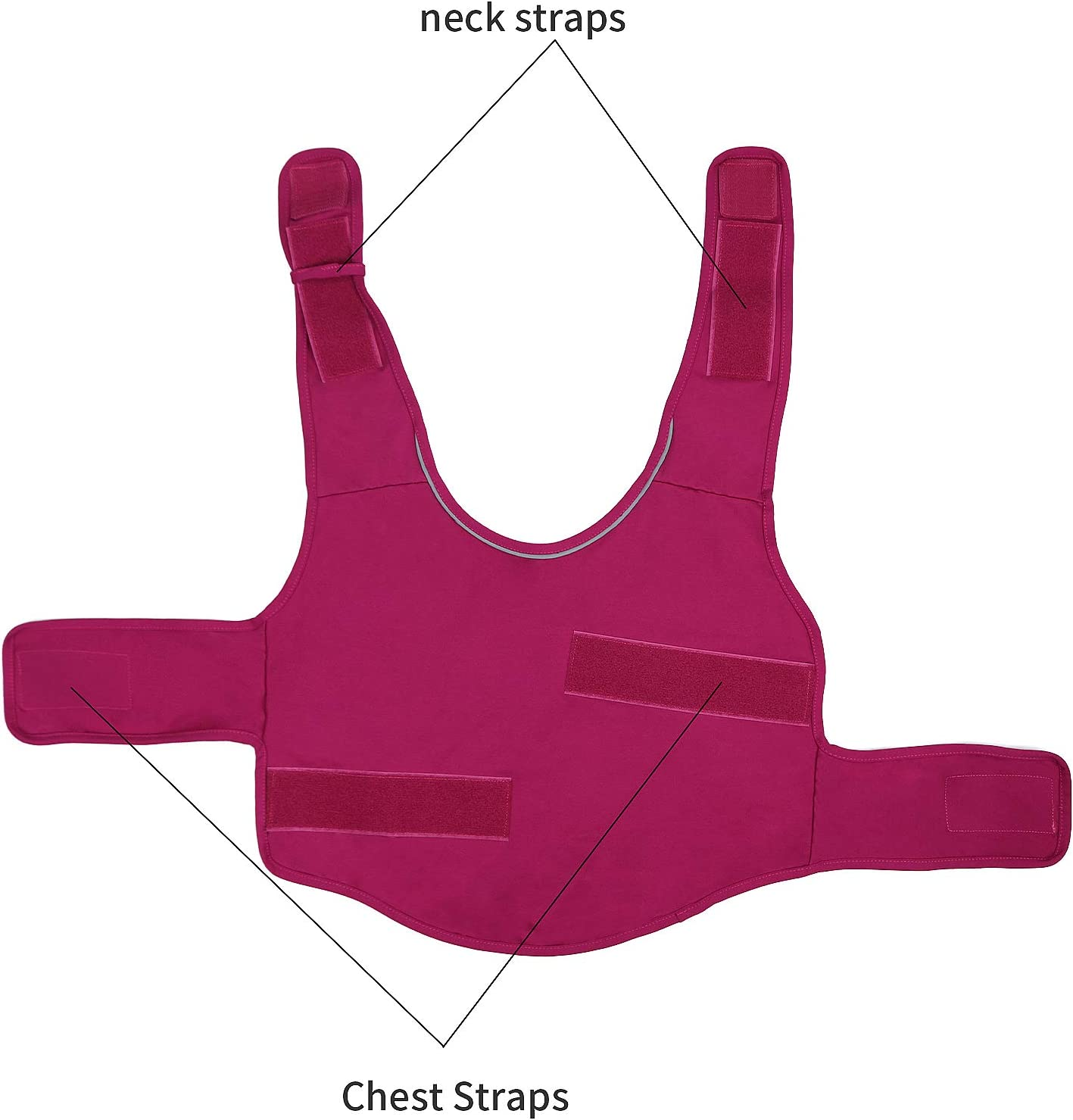 Comfort Dog Anxiety Relief Coat, Dog Anxiety Calming Vest Wrap for Thunderstorm,Travel,4Th of July Fireworks,Vet Visits,Separation Anxiety Relief for Dogs (X-Small (Pack of 1), Rose) image number 5