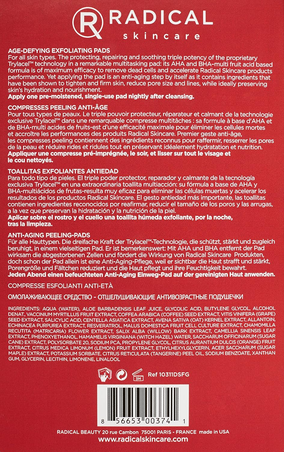 Radical Skincare Age-Defying Exfoliating Pads image number 3