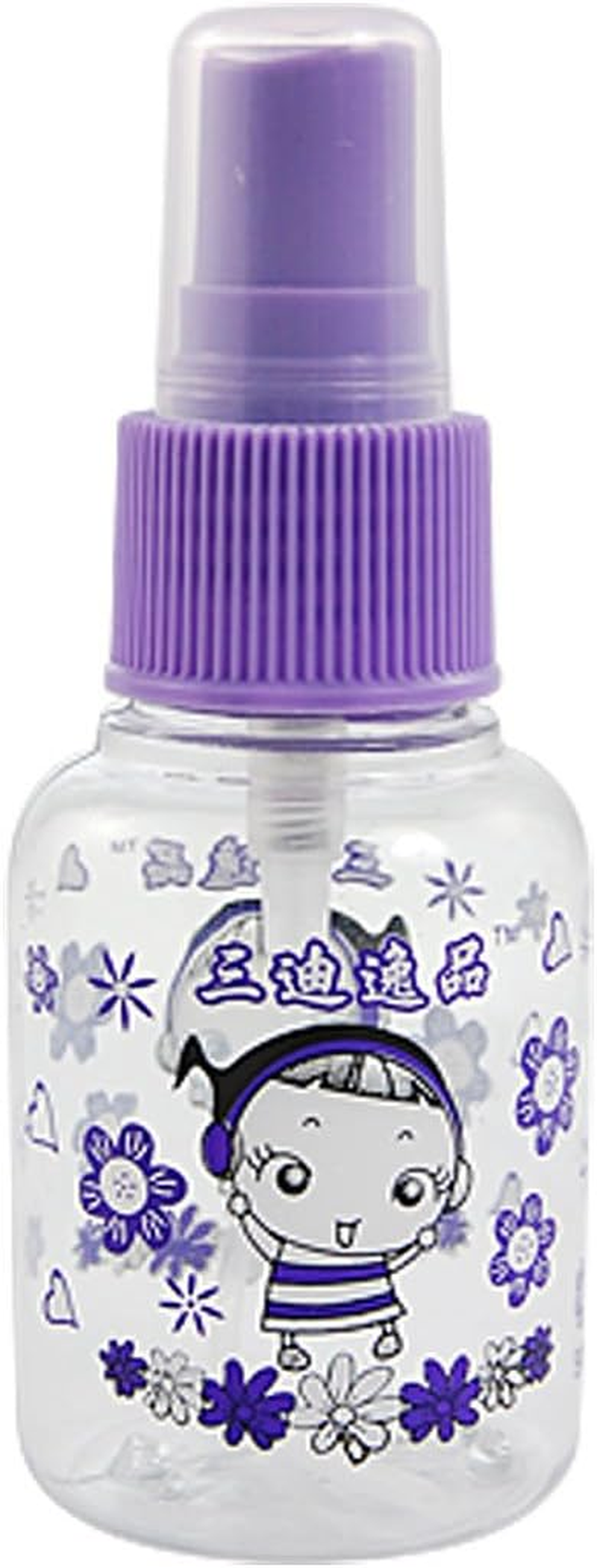 Ruilogod Purple Clear Plastic Makeup Empty Spray Container 50Ml