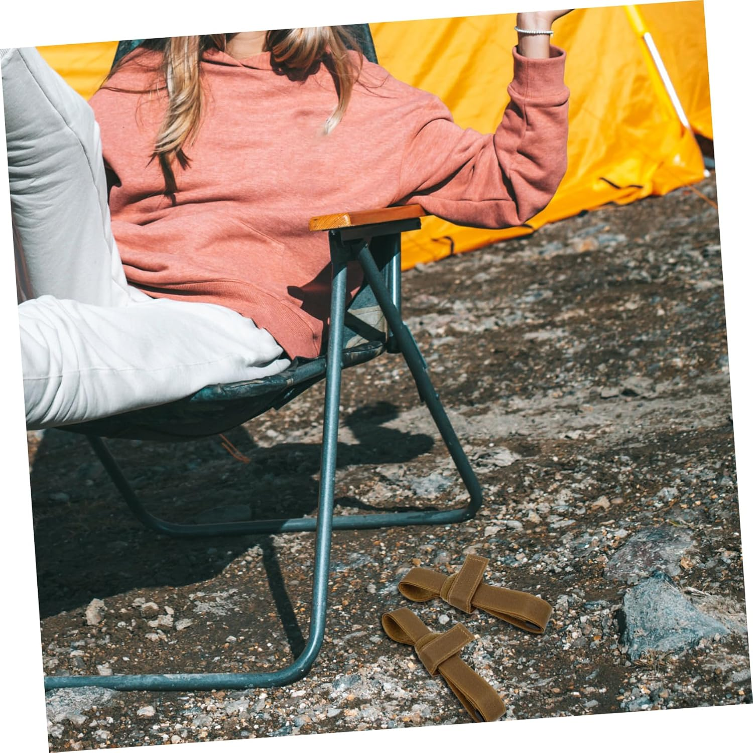 Homoyoyo 3Pairs Camping Luggage Lashing Straps Binding Belts for Luggage Adhesive Ropes Buckle Belts image number 5