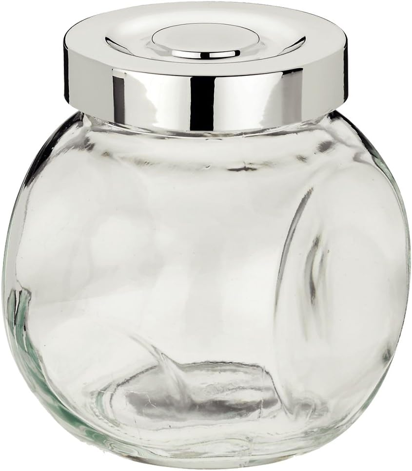 Kela Storage Jars Set Rosa 200 Ml 4 Pieces of Glass/Plastic, 8 X 6 X 8 Cm