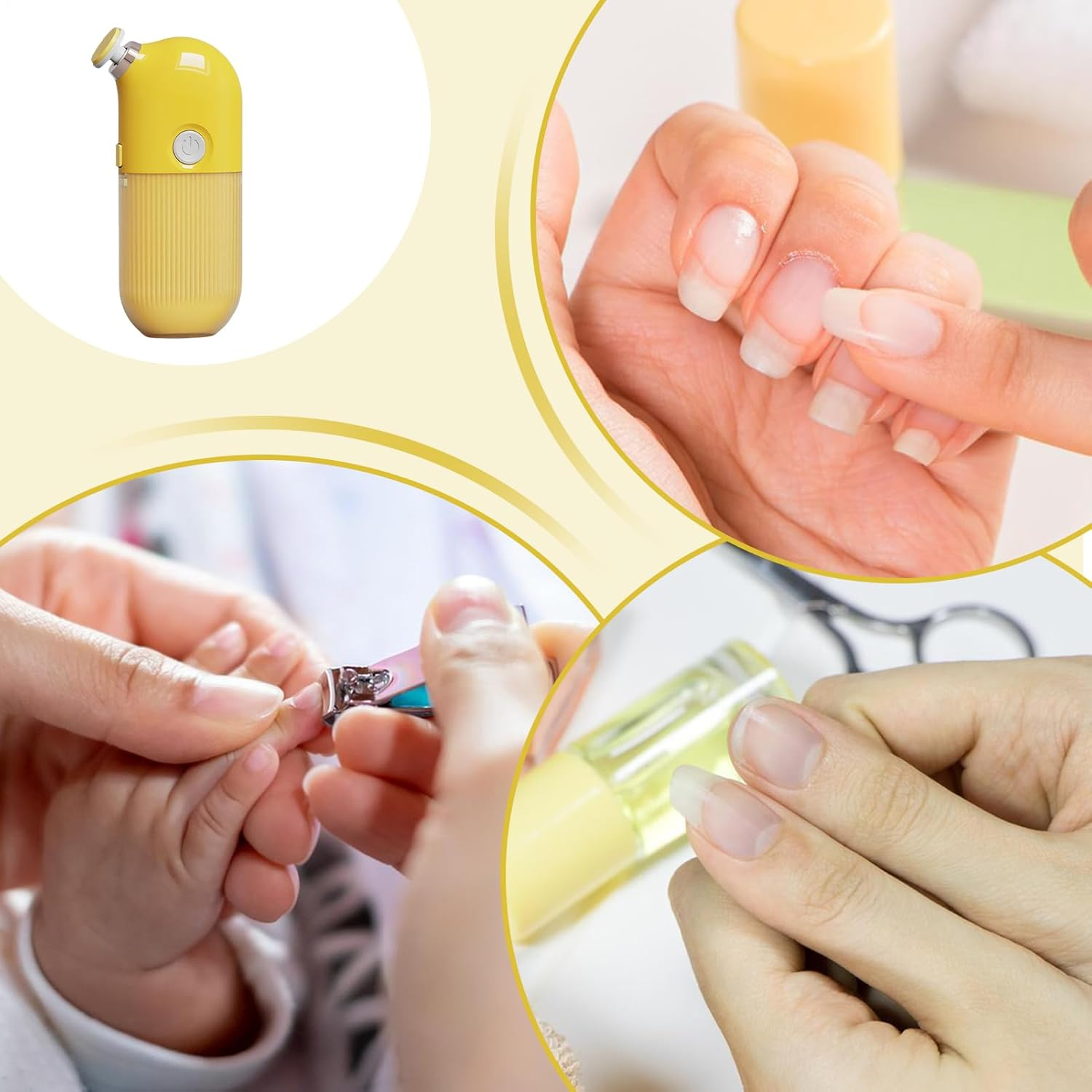 Electric Nail Grinder | Professional Manicure Electric Nail File,Multi-Functional Filer Machine Fingernail Polishing Tool for Kids Adults Teen Family Use - Gray image number 2