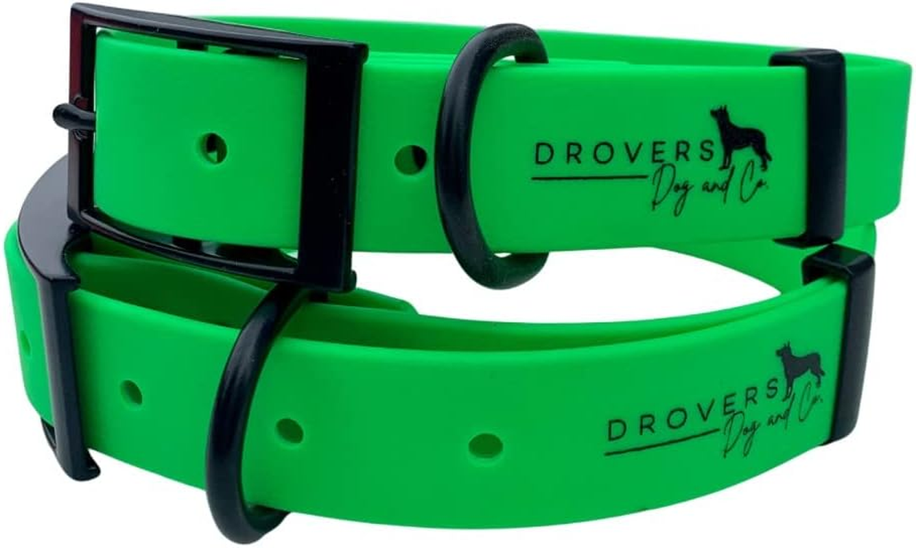 DROVERS Dog and Co Super Tuff Collars - Green - Stink Proof - Maximum Strength - Easy Clean (Small) image number 1