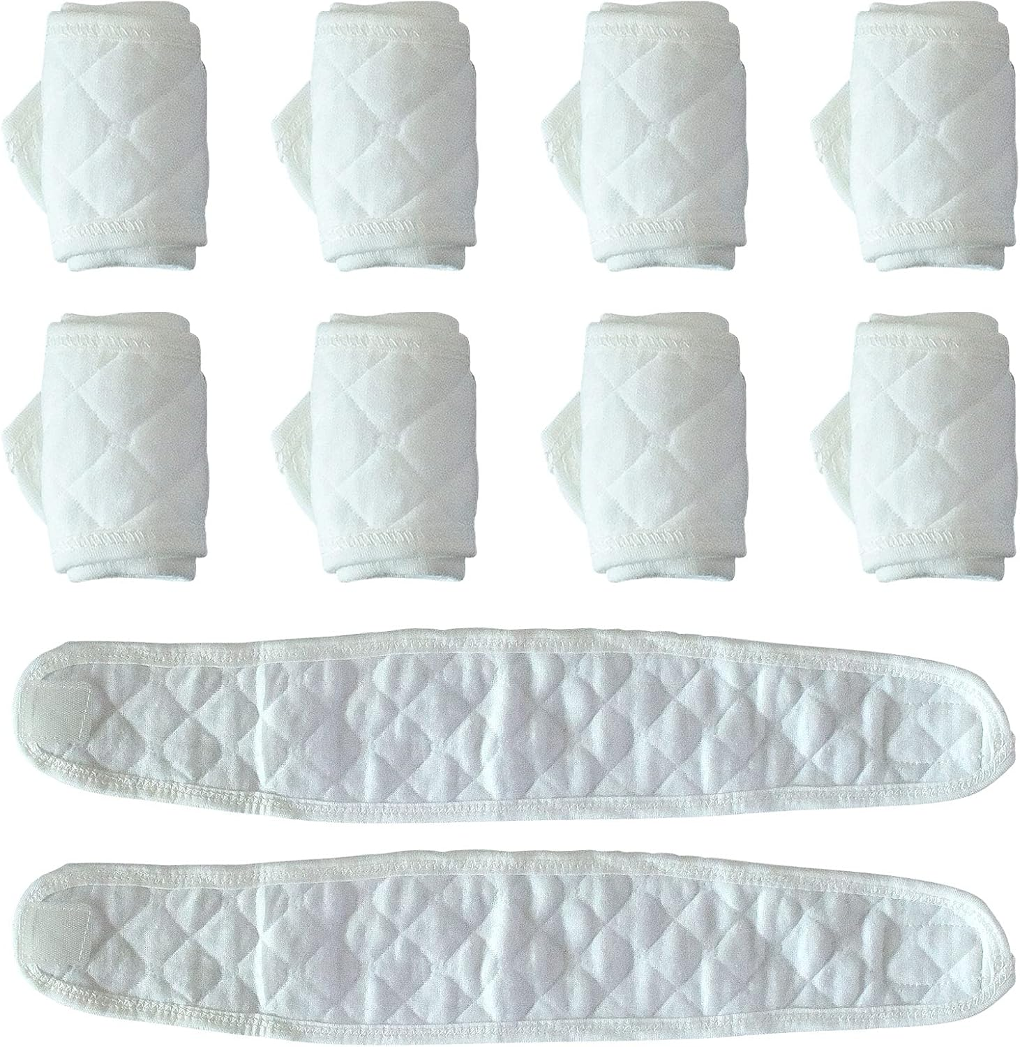 Topwon 10 Pcs Baby Belly Band Newborn Belly Binder Infant Umbilical Cord Band Belly Button Warp Registry Must Haves Gift Cotton