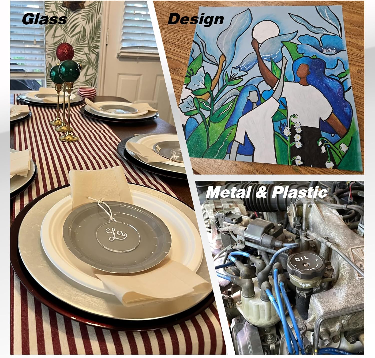 White Marker Paint Pens 0.7Mm- Permanent Marker Pens White Acrylic Paint Water-Based Fine Tip Waterproof Quick-Drying (3 in 1Pack) image number 3