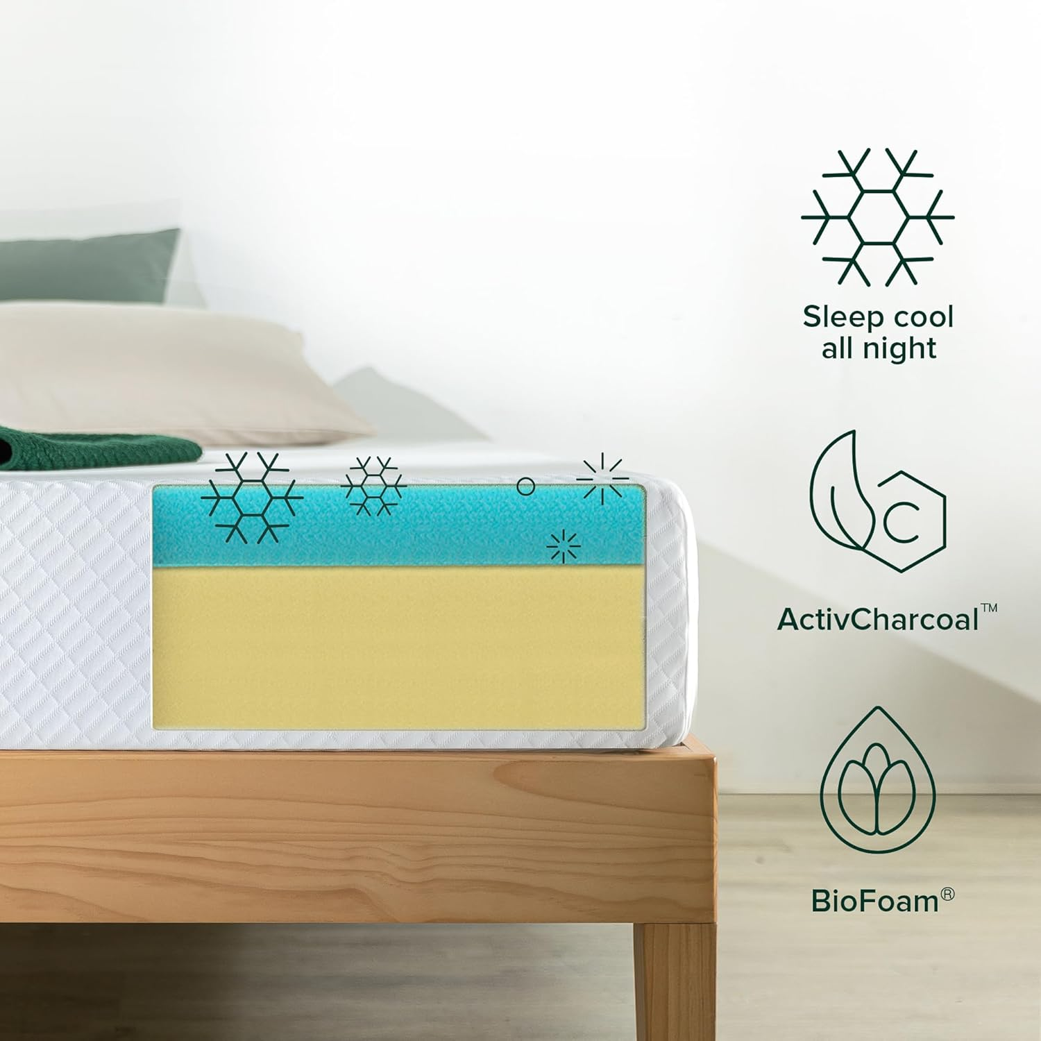 Zinus Cooling Essentials Foam Mattress - King Single