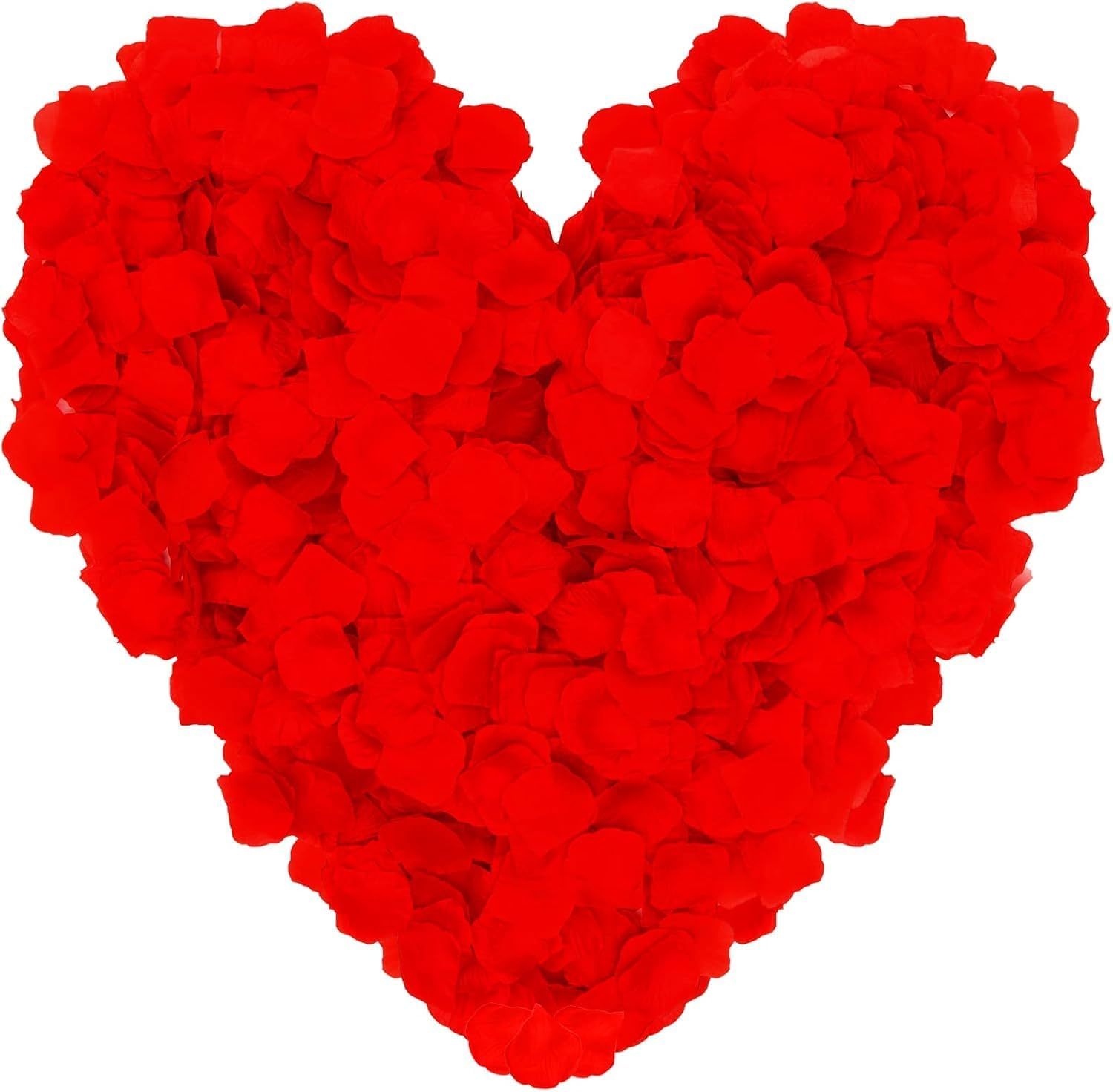 OWLKELA 2000Pcs White Rose Petals, Artificial Flowers, Silk Flowers, Romantic Decoration for Valentine'S Day, Wedding, Christening, Birthday, Romantic Atmosphere