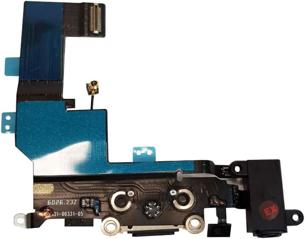 Smartex&reg; Charging Socket with Flex Cable Compatible with Iphone 6 Light Grey - Dock Connector with Integrated Microphone, Home Button, Speaker Connection image number 4