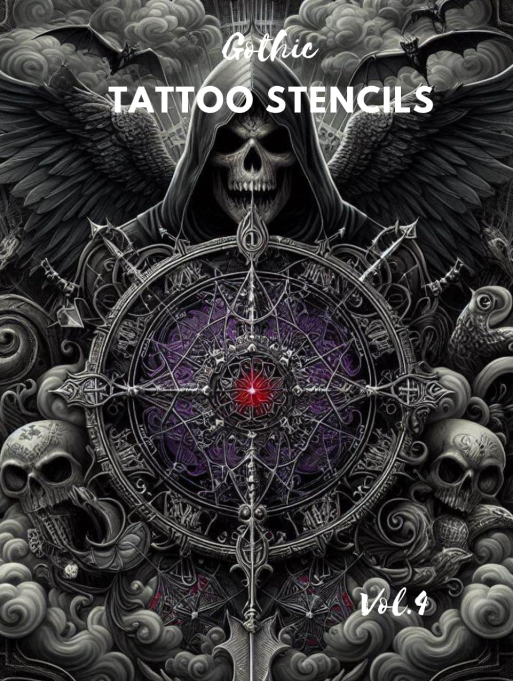 Skull,Gothic,Original Tattoo Stencils: Tattoo Designs image number 1
