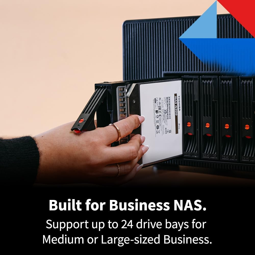 Toshiba N300 PRO 20TB Large-Sized Business NAS (Up to 24 Bays) 3.5-Inch Internal Hard Drive - up to 300 Tb/Year Workload Rate CMR SATA 6 Gb/S 7200 RPM 512 MB Cache - HDWG62AXZSTB image number 3